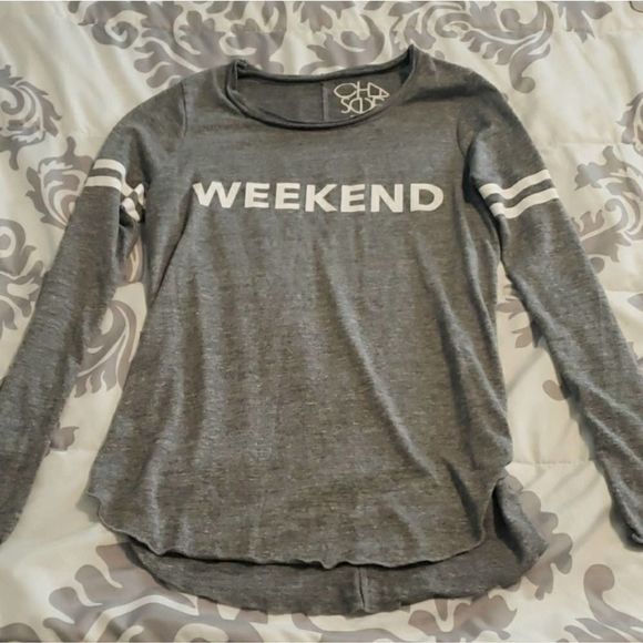 Chaser Graphic Long Sleeve Tee in Gray sz S - Picture 3 of 3